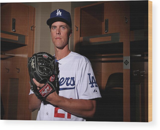 Media Day Wood Print featuring the photograph Zack Greinke by Christian Petersen