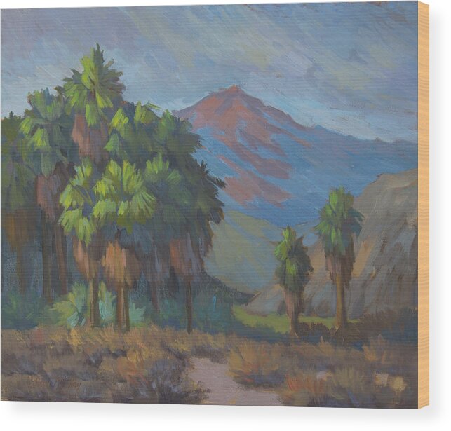 Palms Wood Print featuring the painting Palms Grouped Together by Diane McClary
