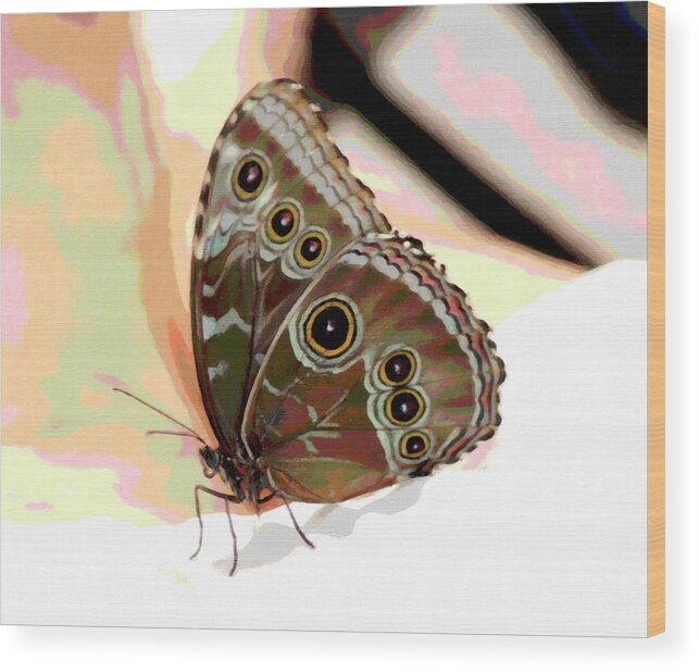 Lepidoptra Wood Print featuring the mixed media Lepidoptera by Don Wright