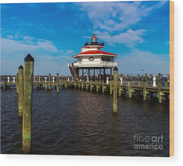Choptank Wood Print featuring the photograph Choptank River Lighthouse by Nick Zelinsky Jr