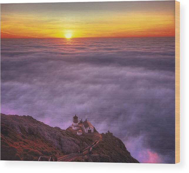 America Wood Print featuring the photograph Cotton Candy Sunset by Alan Kepler