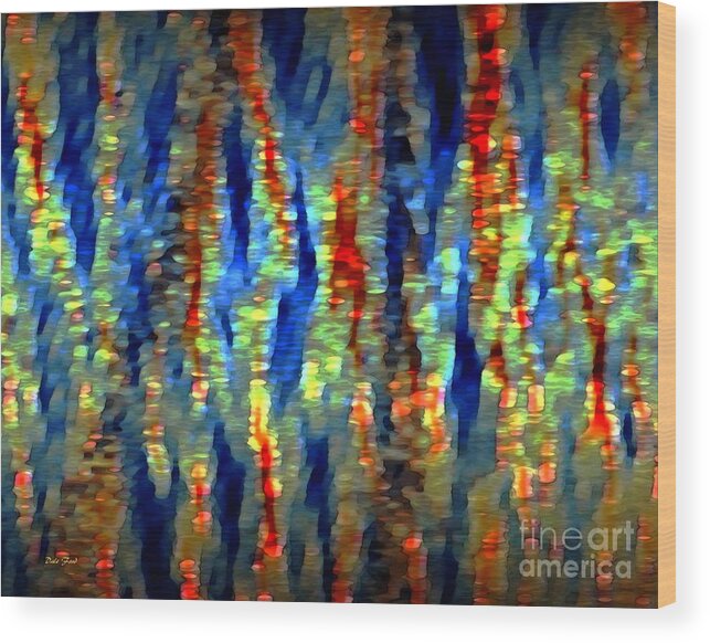 Rainbow Wood Print featuring the digital art Fire and Rain by Dale  Ford