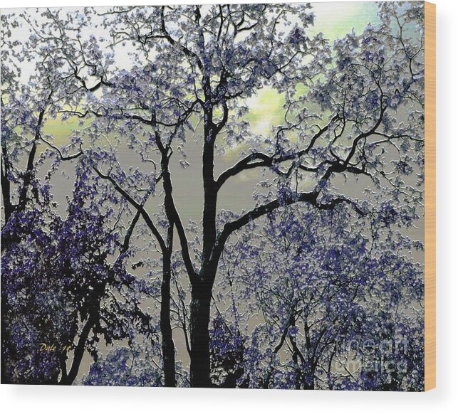  Trees Wood Print featuring the digital art Magical Garden by Dale  Ford