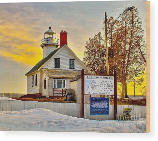Bay Wood Print featuring the photograph Mission Point Michigan by Nick Zelinsky Jr