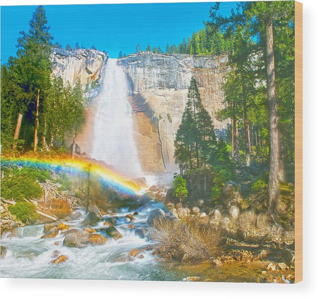 Nevada Fall Wood Print featuring the photograph Nevada Fall On A May Afternoon by Steven Barrows