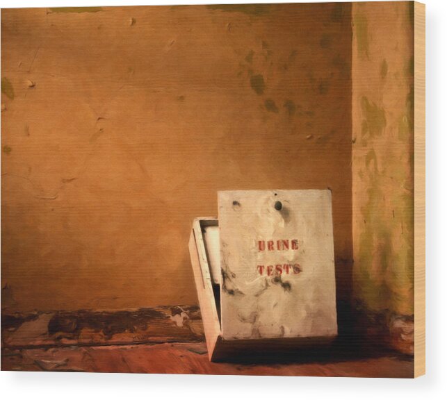 Vacant Rooms Wood Print featuring the painting Urine Test by Michael Pickett