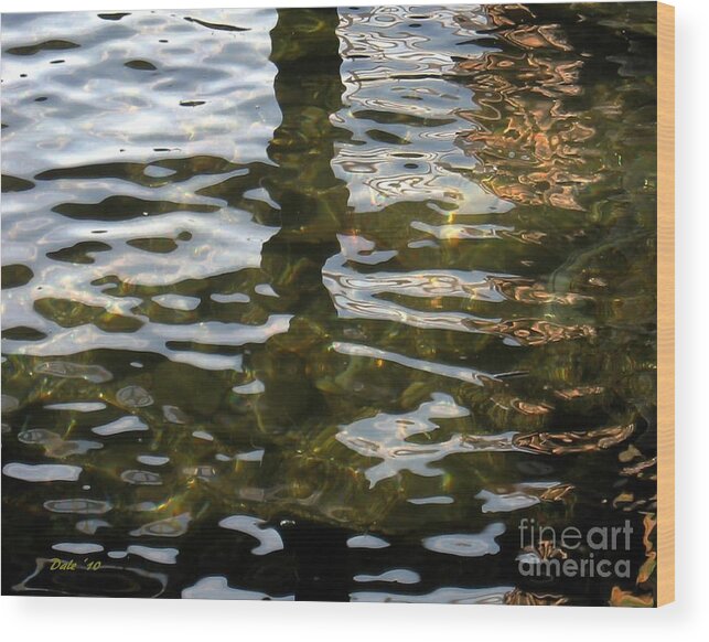Water Wood Print featuring the digital art Reflections #1 by Dale  Ford