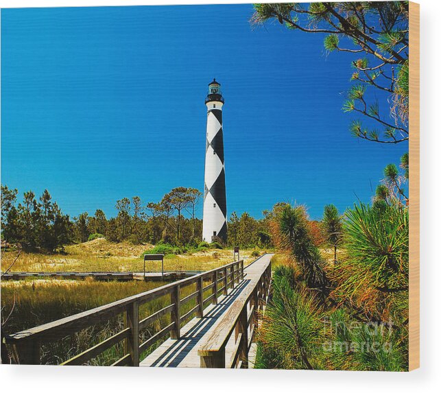 Architecture Wood Print featuring the photograph Approach to Cape Lookout by Nick Zelinsky Jr