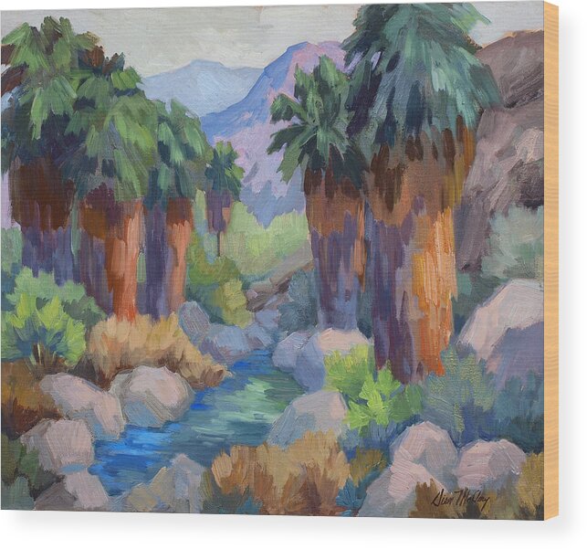 Giants At Indian Canyon Wood Print featuring the painting Giants at Indian Canyon by Diane McClary