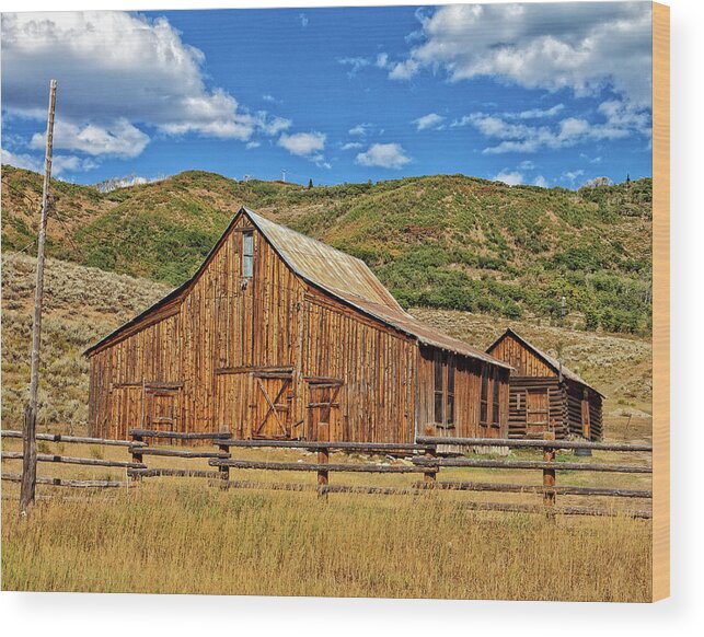 Barn Wood Print featuring the photograph Barn View by Ronald Lutz
