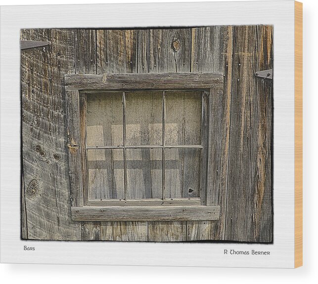  Wood Print featuring the photograph Bars by R Thomas Berner