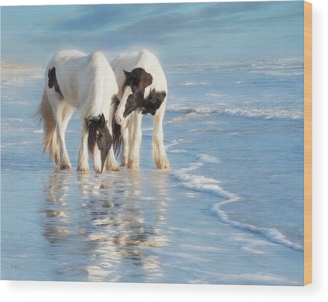 Beach Wood Print featuring the photograph Inseparable by Phyllis Burchett