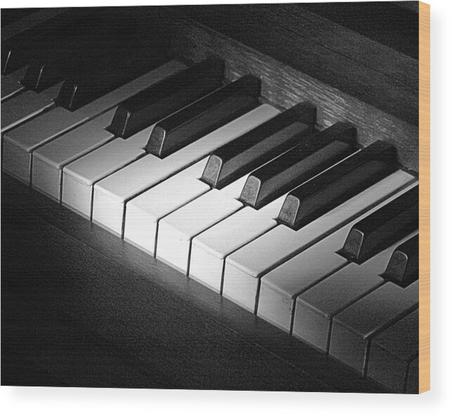 Piano Wood Print featuring the photograph Piano by Jim Mathis