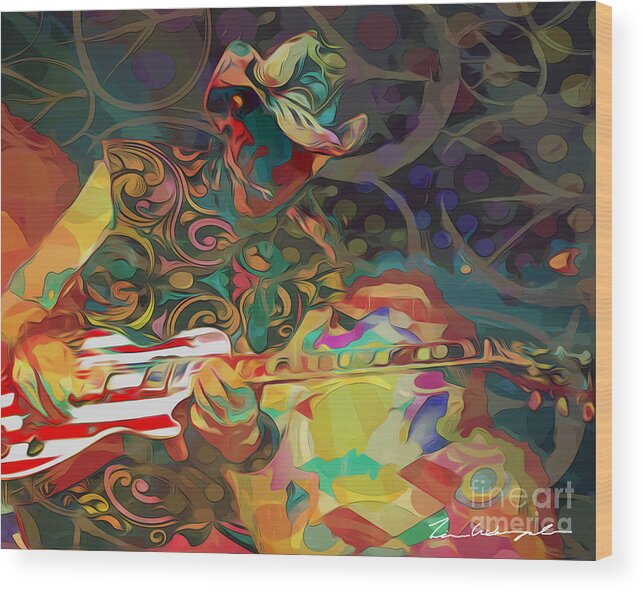 Ted Nugent Wood Print featuring the digital art Ted Nugent by Tim Wemple