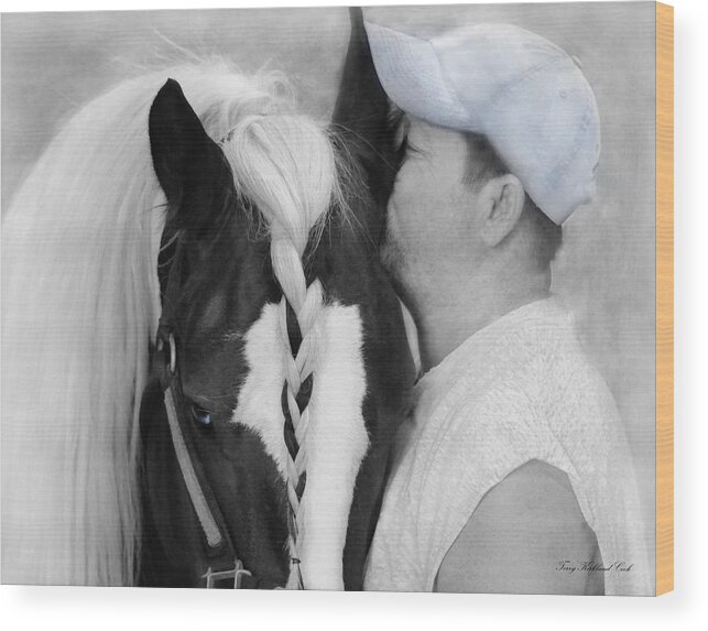 Equine Wood Print featuring the photograph The Strong Bond Between Friends by Terry Kirkland Cook