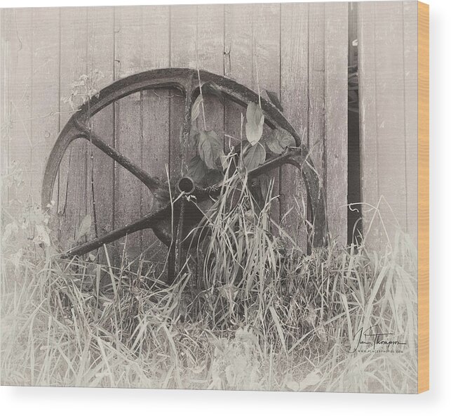 Farm Life Wood Print featuring the photograph Wagon Wheel by Jim Thompson