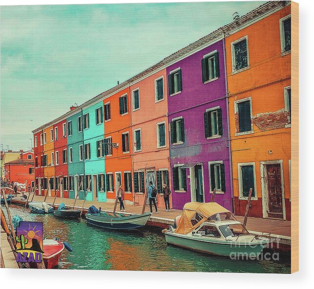  Wood Print featuring the photograph Burano, Italy #2 by Ken Arcia