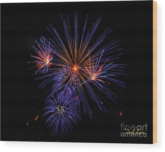 4th Of July Wood Print featuring the photograph Makes of Purple and Orange by David Levin