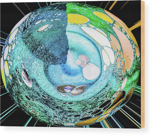 Abstract Image Wood Print featuring the photograph The Whole World's Goin' Crazy by Terry Walsh