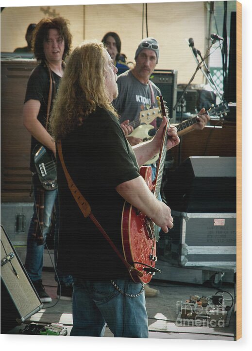 Gov't Mule Wood Print featuring the photograph Gov't Mule performing at Bonnaroo Music Festival #17 by David Oppenheimer