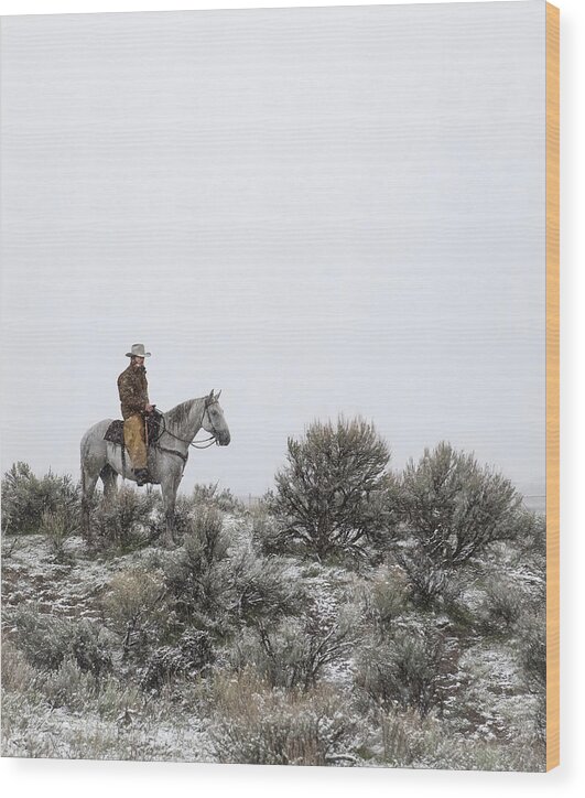 Cowboy Wood Print featuring the photograph Elijah by Pamela Steege