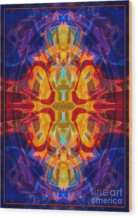 5x7 Wood Print featuring the digital art Mother of Eternity Abstract Living Artwork by Omaste Witkowski