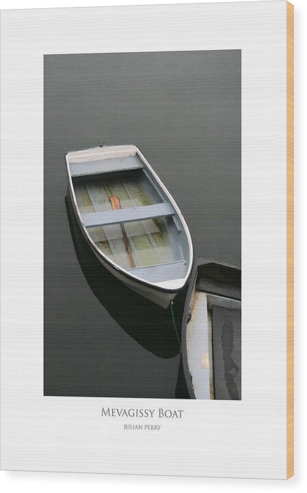 Beautiful Wood Print featuring the digital art Mevagissy Boat by Julian Perry