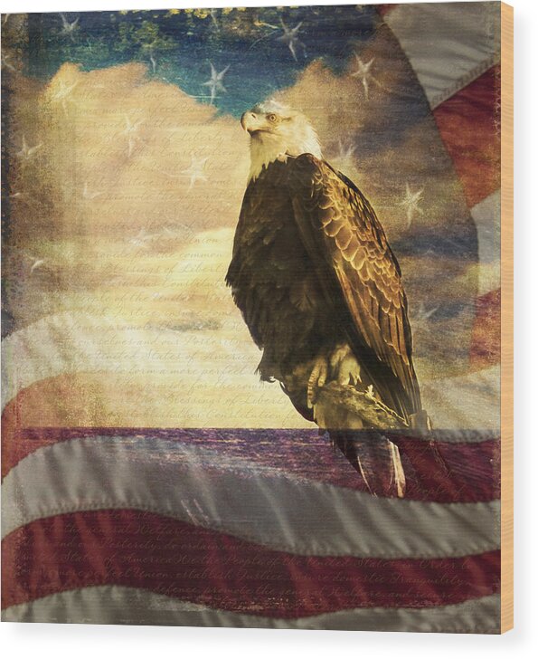 Patriotism Wood Print featuring the photograph We the People by Eleanor Abramson