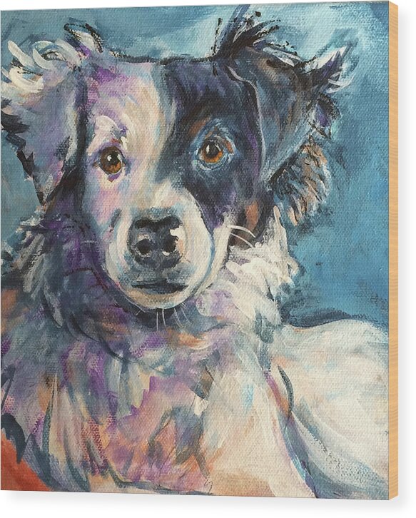  Wood Print featuring the painting Archie by Judy Rogan