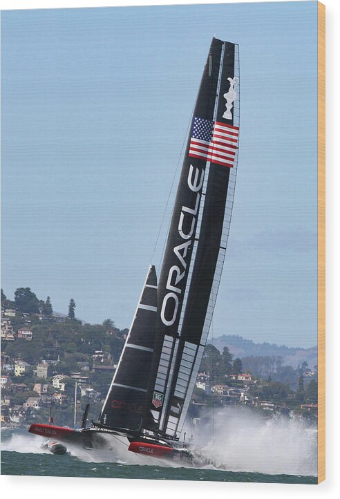 Oracle Wood Print featuring the photograph Oracle Team U S A #2 by Steven Lapkin