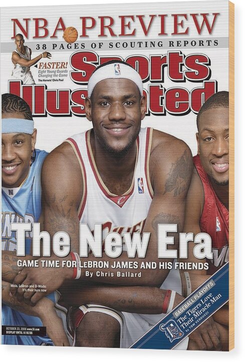 Magazine Cover Wood Print featuring the photograph Cleveland Cavaliers LeBron James Sports Illustrated Cover #1 by Sports Illustrated