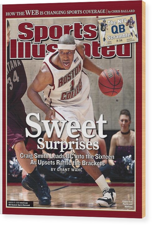 Playoffs Wood Print featuring the photograph Boston College Craig Smith, 2006 Ncaa Playoffs Sports Illustrated Cover by Sports Illustrated