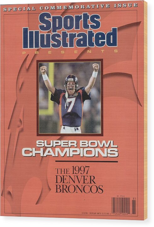 Sports Illustrated Wood Print featuring the photograph Denver Broncos Qb John Elway, Super Bowl Xxxii Sports Illustrated Cover by Sports Illustrated