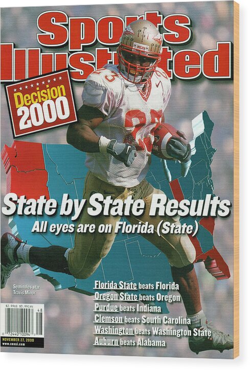 Sports Illustrated Wood Print featuring the photograph Florida State University Travis Minor Sports Illustrated Cover by Sports Illustrated