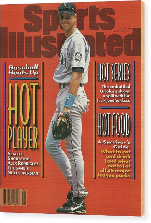 Magazine Cover Wood Print featuring the photograph Seattle Mariners Alex Rodriguez... Sports Illustrated Cover by Sports Illustrated