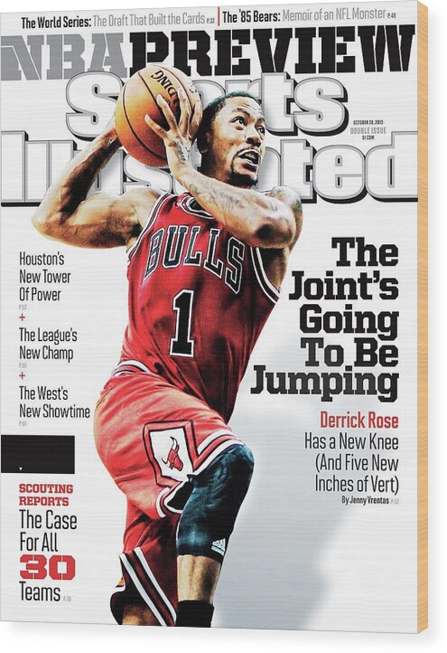 Chicago Bulls Wood Print featuring the photograph The Joints Going To Be Jumping 2013-14 Nba Basketball Sports Illustrated Cover by Sports Illustrated