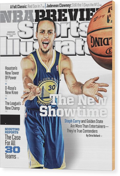 Magazine Cover Wood Print featuring the photograph The New Showtime 2013-14 Nba Basketball Preview Issue Sports Illustrated Cover by Sports Illustrated