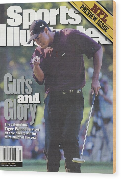 Magazine Cover Wood Print featuring the photograph Tiger Woods, 2000 Pga Championship Sports Illustrated Cover by Sports Illustrated