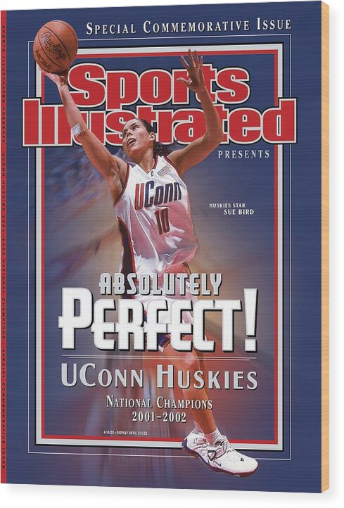 University Of Connecticut Wood Print featuring the photograph University Of Connecticut Sue Bird, 2002 Ncaa National Sports Illustrated Cover by Sports Illustrated