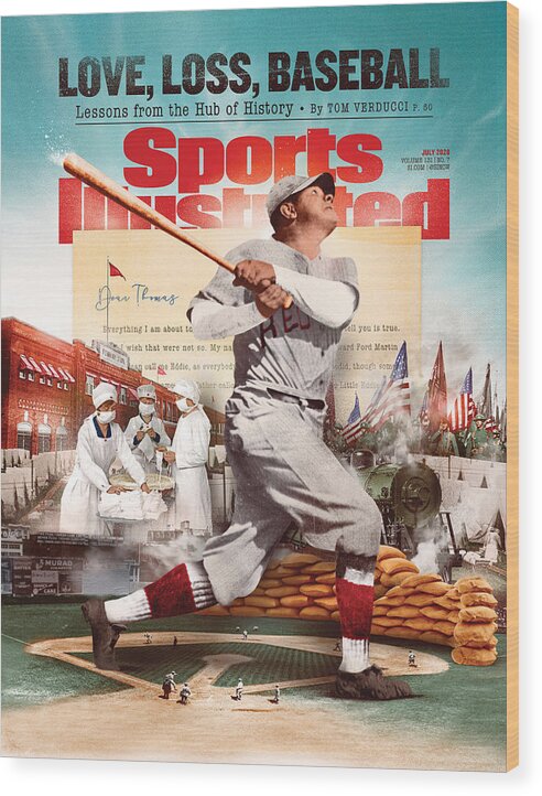 Baseball Wood Print featuring the photograph Love, Loss, Baseball Sports Illustrated Cover by Sports Illustrated