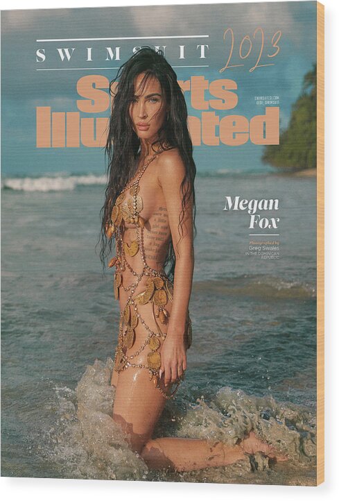 Megan Fox Wood Print featuring the photograph 2023 Sports Illustrated Swimsuit Issue Cover by Sports Illustrated