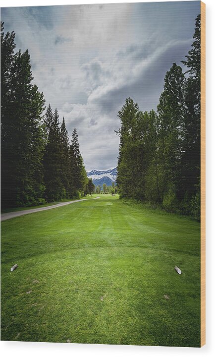 British Columbia Wood Print featuring the photograph Fernie Tee Box by Darcy Michaelchuk