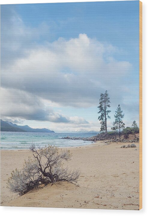 Fall Wood Print featuring the photograph Sand Harbor storm by Martin Gollery