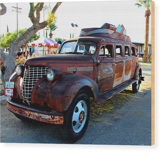 Car Wood Print featuring the photograph 1939 Chevy Sedan Limo by Jo Sheehan