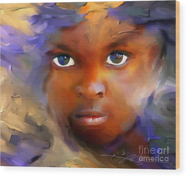 Haiti Wood Print featuring the painting Every Child by Bob Salo