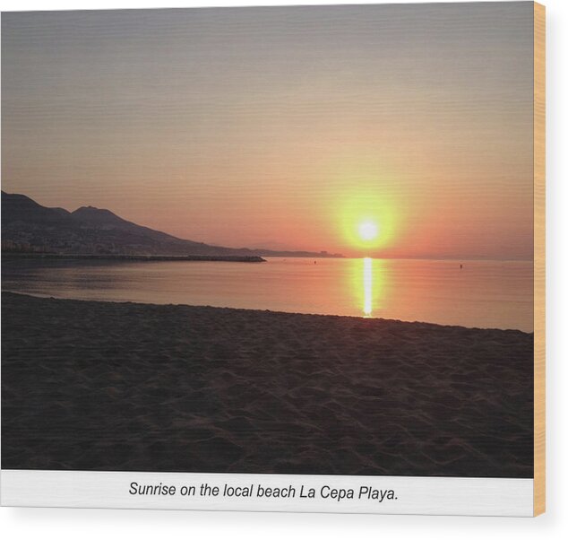 Spain Wood Print featuring the photograph Sunrise, Fuengirola by Roger Cummiskey