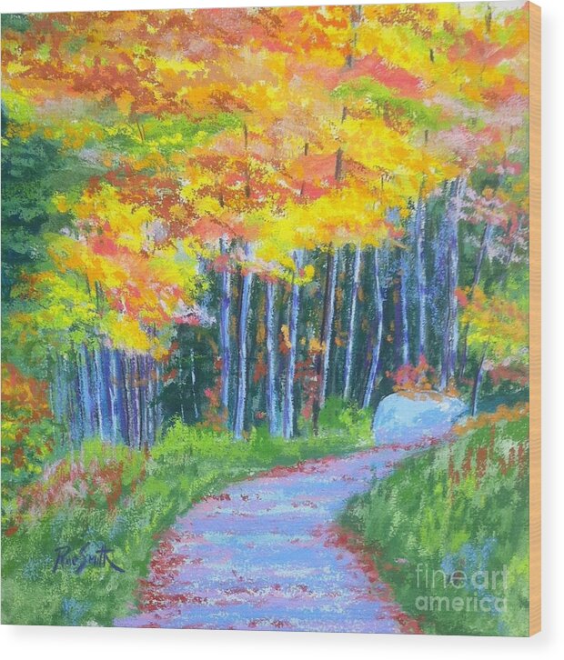 Pastels Wood Print featuring the pastel Along the Sackville River by Rae Smith
