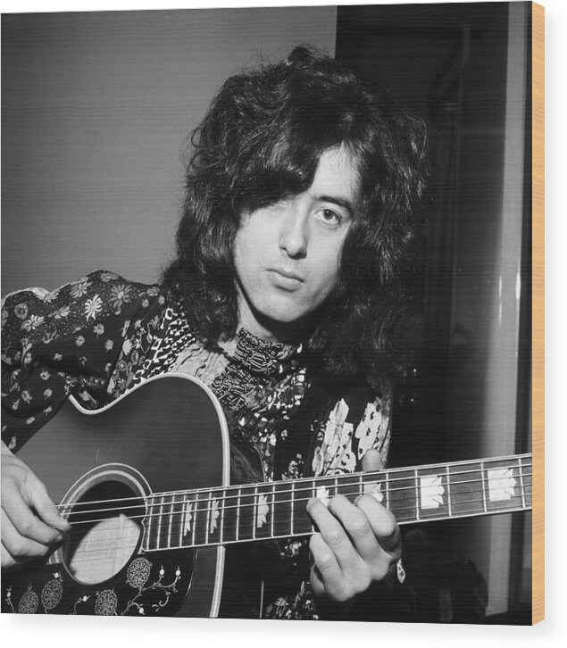 Jimmy Page Wood Print featuring the photograph Jimmy Page 1970 #2 by Chris Walter