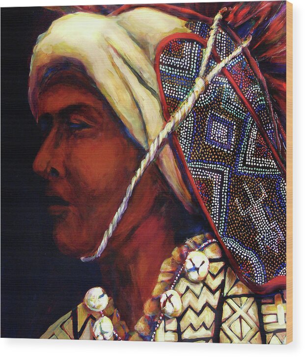 Acrylic Wood Print featuring the painting Bamileke by Cora Marshall