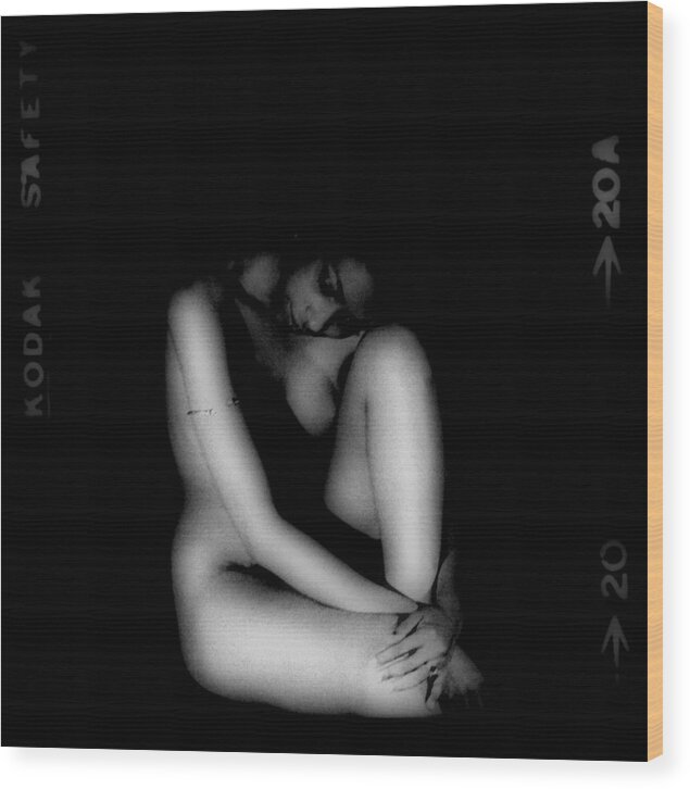 Nude Wood Print featuring the photograph Untitled by Michaelalonzo Kominsky